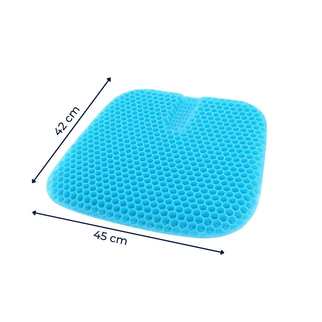 SitEase | Gel Seat Cushion – Pressure Relief & Cooling Honeycomb Gel – Posture Support – Office Car Chair Comfort for Long Sitting