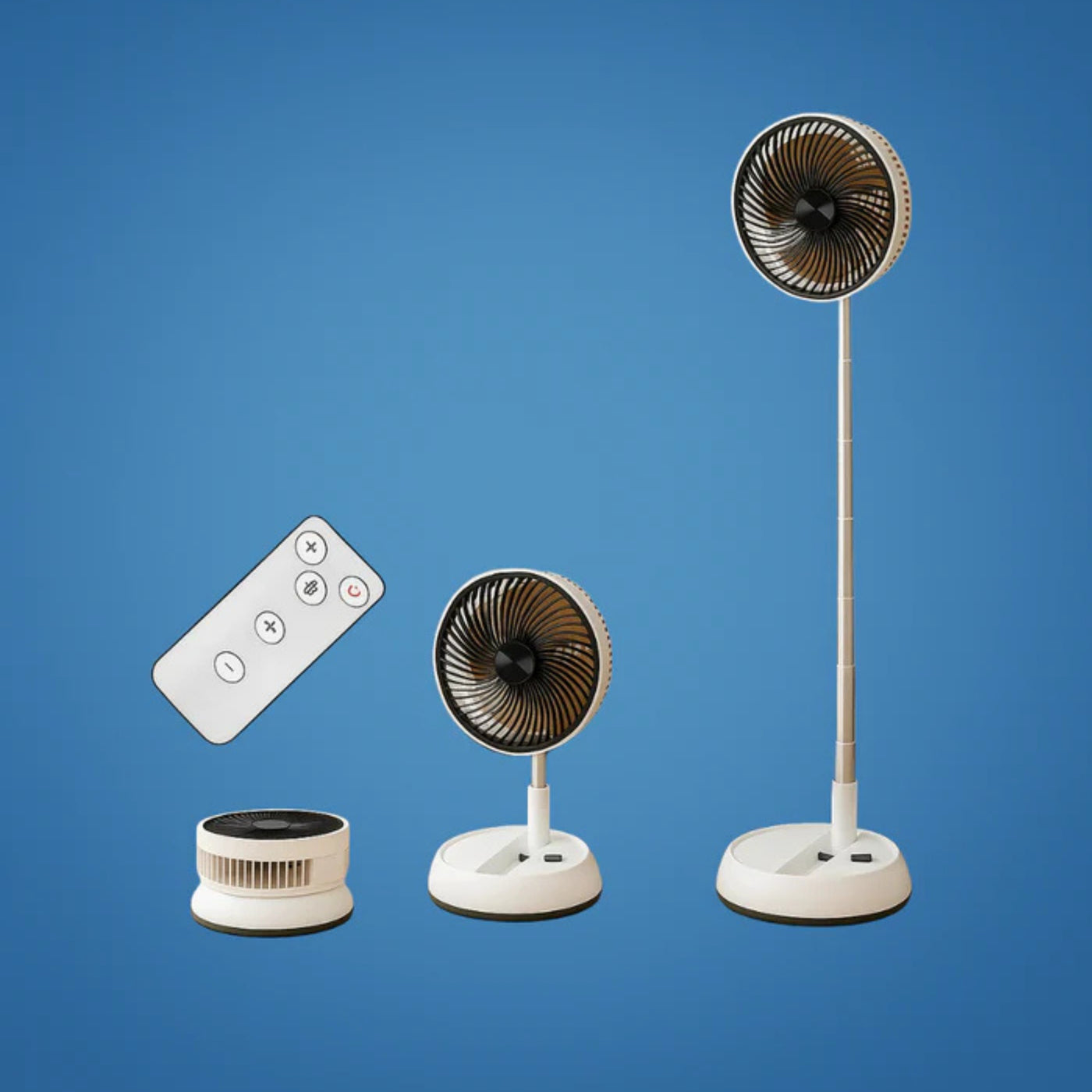 BreezeFold | Folding Oscillating Fan – Quiet Portable Cooling – Lightweight Foldable Design – Remote-Control Home & Outdoor Use