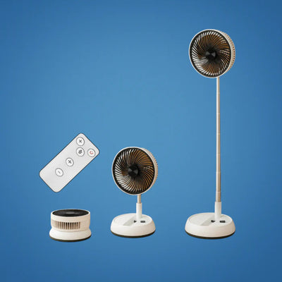 BreezeFold | Folding Oscillating Fan – Quiet Portable Cooling – Lightweight Foldable Design – Remote-Control Home & Outdoor Use