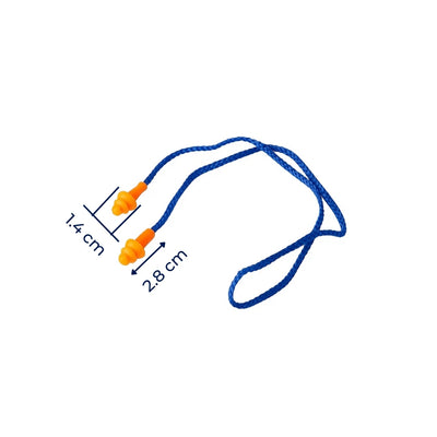 QuietCord | 10pcs Corded Silicone Earplugs – Noise Reduction – Soft Reusable Silicone – Hearing Protection At Work Sleep Study And Travel