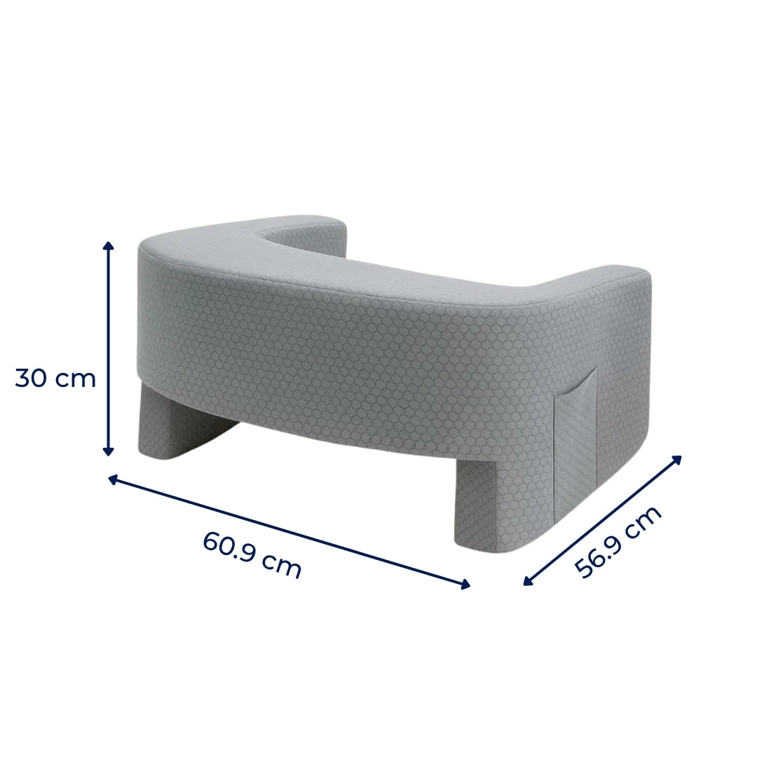 PostureCush | Reading Pillow with Arms – Better Posture for Bed & Sofa – Memory-Foam Arm-Rest Cushion – Adults Watching TV & Gaming