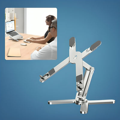 DeskLift | Adjustable Laptop Stand – Ergonomic Elevation – Aluminium Alloy with Ventilation – Reduces Neck Strain & Boosts Comfort