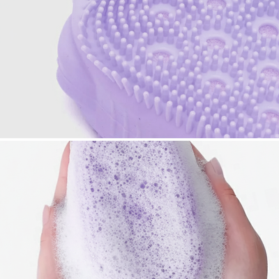 PureGlow | Silicone Body Scrubber – Hygienic Deep Exfoliation – Soft Fast-Dry Silicone – Gentle Massage – Sensitive Skin Daily Use