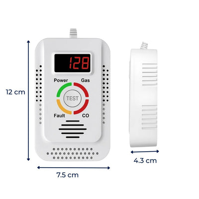 SafeSense | Carbon Monoxide Detector – Digital Display – 85dB Loud Alarm – Home Safety Device – Early Warning Protection for Family