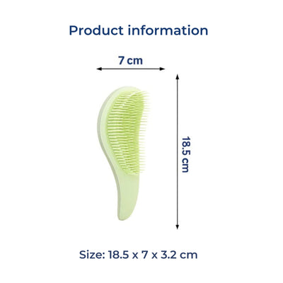 SilkGlide | Detangling Brush – Pain-Free Knot Removal – Anti-Static Flexible Bristles – Gentle Scalp Massage – For Curly & Straight Hair