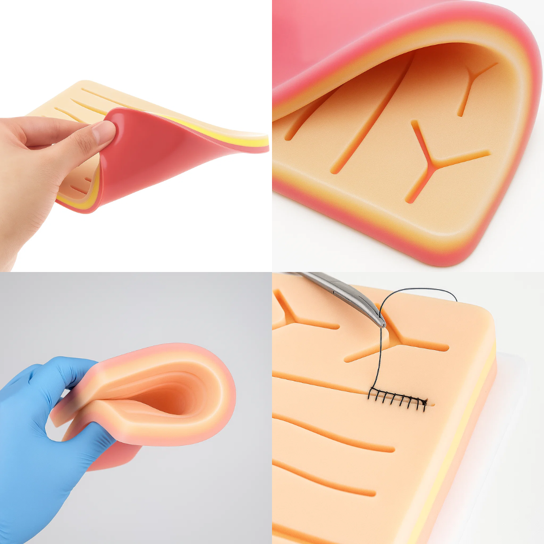 SuturePro | Suture Practice Pad – Realistic 3-Layer Silicone – Compact & Reusable – Medical Student Trainer for Confident Skill Practice
