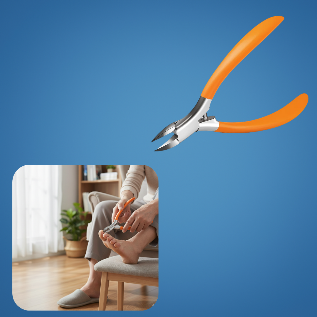 TrueTrim | Toenail Nipper – Precision for Thick & Ingrown Nails – Rust-Proof Stainless Steel Curved Blade + Magnetic Cover – Safe Grooming