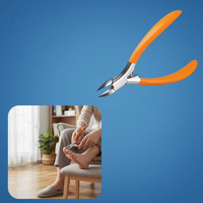 TrueTrim | Toenail Nipper – Precision for Thick & Ingrown Nails – Rust-Proof Stainless Steel Curved Blade + Magnetic Cover – Safe Grooming