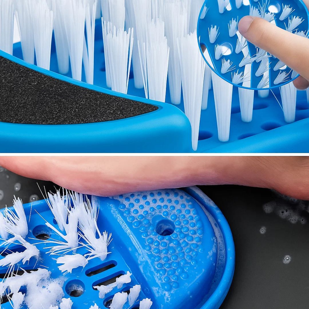 FeetEase | Shower Foot Scrubber Mat – No-Bend Deep Clean Foot Massage – Suction-Cup Anti-Slip Design – Relieves Aches & Softens Skin