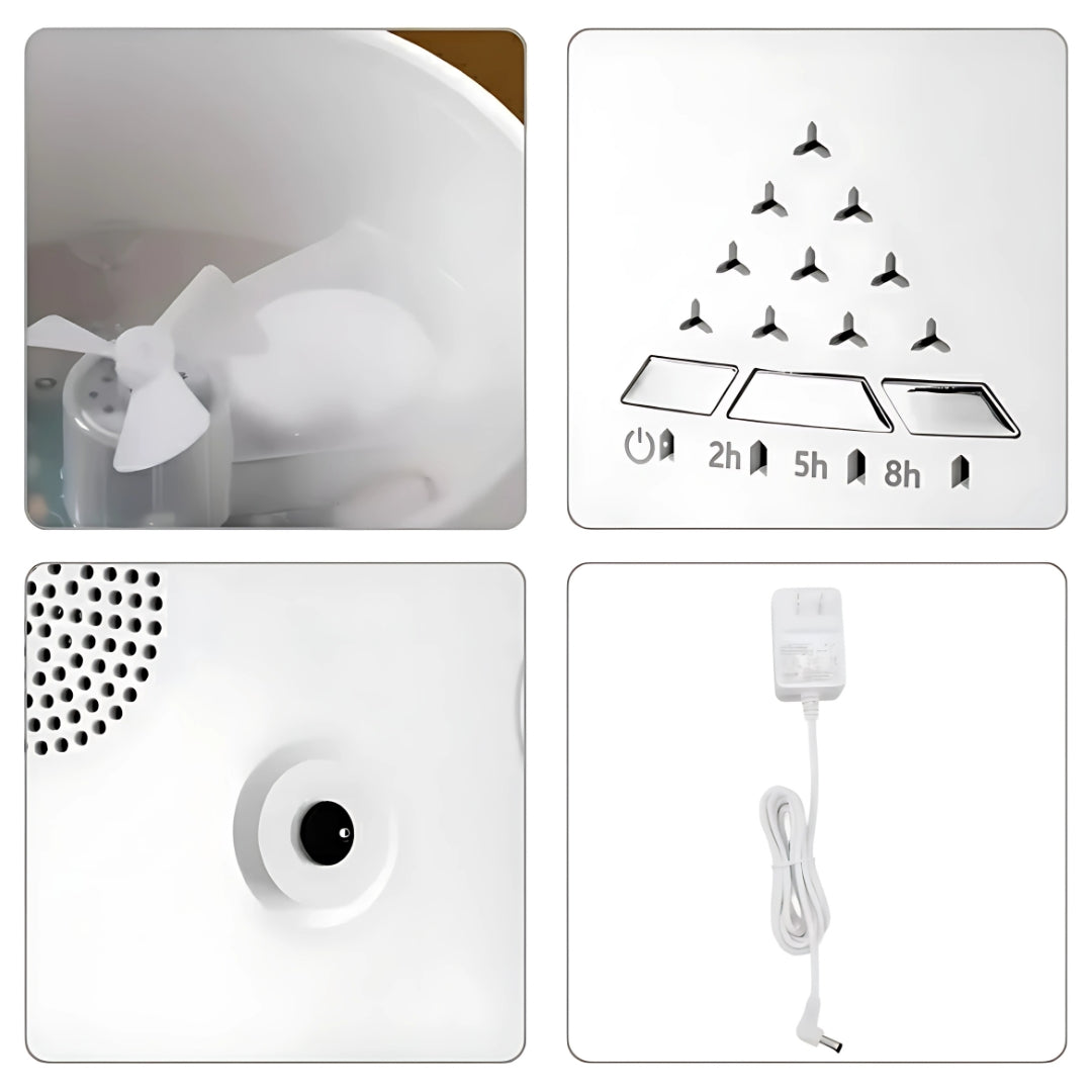 MistAura | Diffuser Humidifier – Ultrasonic Quiet Operation – 350 ml Tank – Sleep Relaxation – Relieves Dry Air & Aids Better Breathing