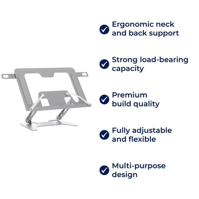 ReadEase | Adjustable Reading Stand – Ergonomic Neck-Relief – Foldable Compact Design – For Home, Office & Desk Comfort