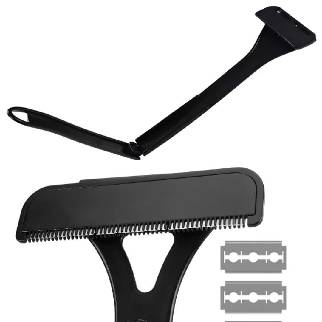 BackEase | Back Hair Shaver – Extra-Long Handle Reach – Sharp Stainless Blades – Smooth Pain-Free Shave – Effortless DIY Grooming for Men