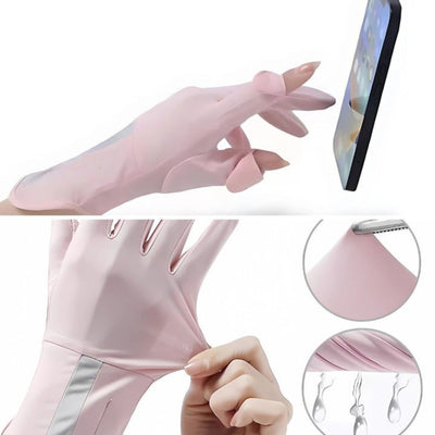 SunGuard | UV Protection Gloves – Breathable Cooling Fabric – Open Finger Touchscreen – Lightweight Comfort – Outdoor Driving & Cycling