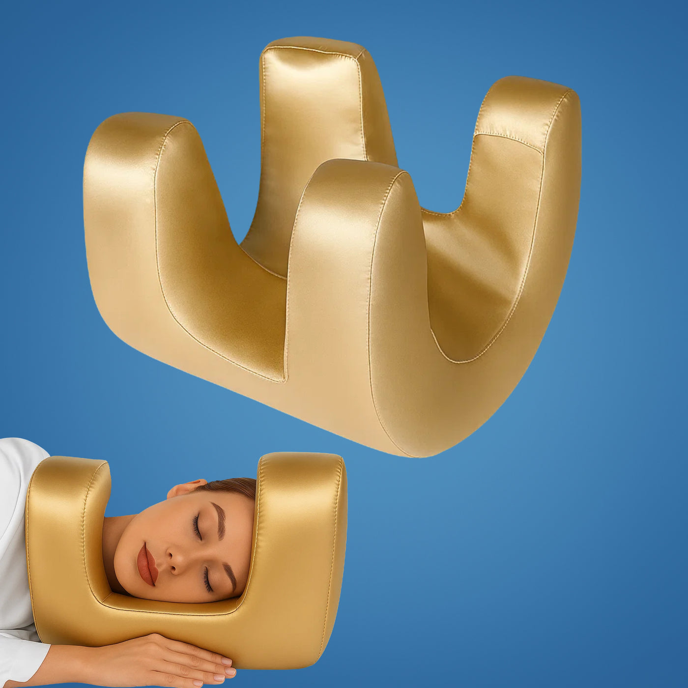 DermSleep | Anti‑Wrinkle Beauty Pillow – Cooling Memory Foam – Ergonomic Contour – Skin Care Support – Side & Back Sleepers