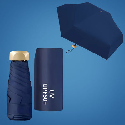 UrbanBrolly | Mini UV Folding Umbrella – UPF 50+ Sun Protection – Water‑Repellent – Lightweight Pocket‑Size Travel Use