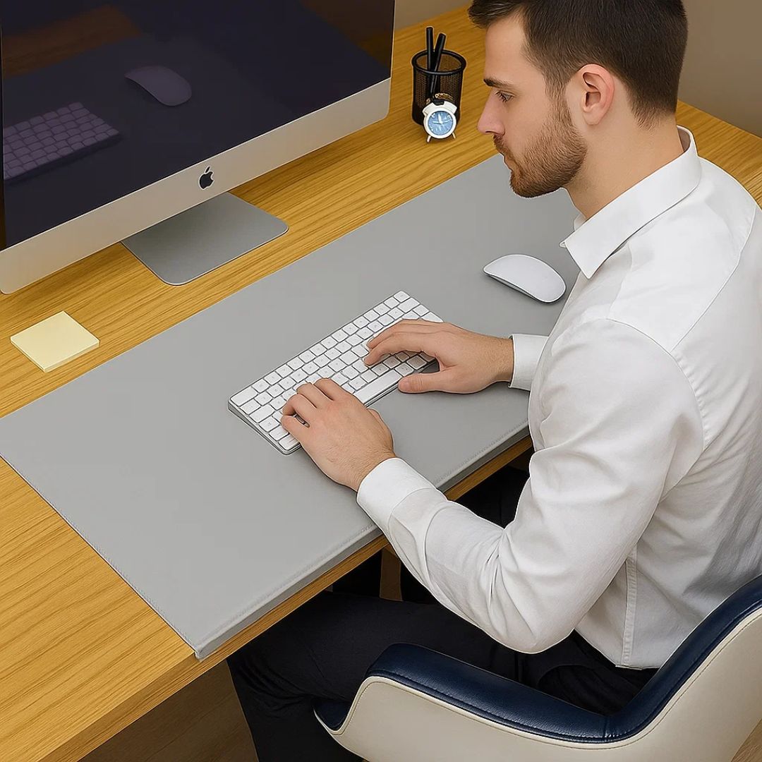 Deskguard | Desk Mat – Waterproof Fold-Edge – Spill Resistance - Well-Organised Workspace - Smooth Anti-Slip Surface for Home and Office