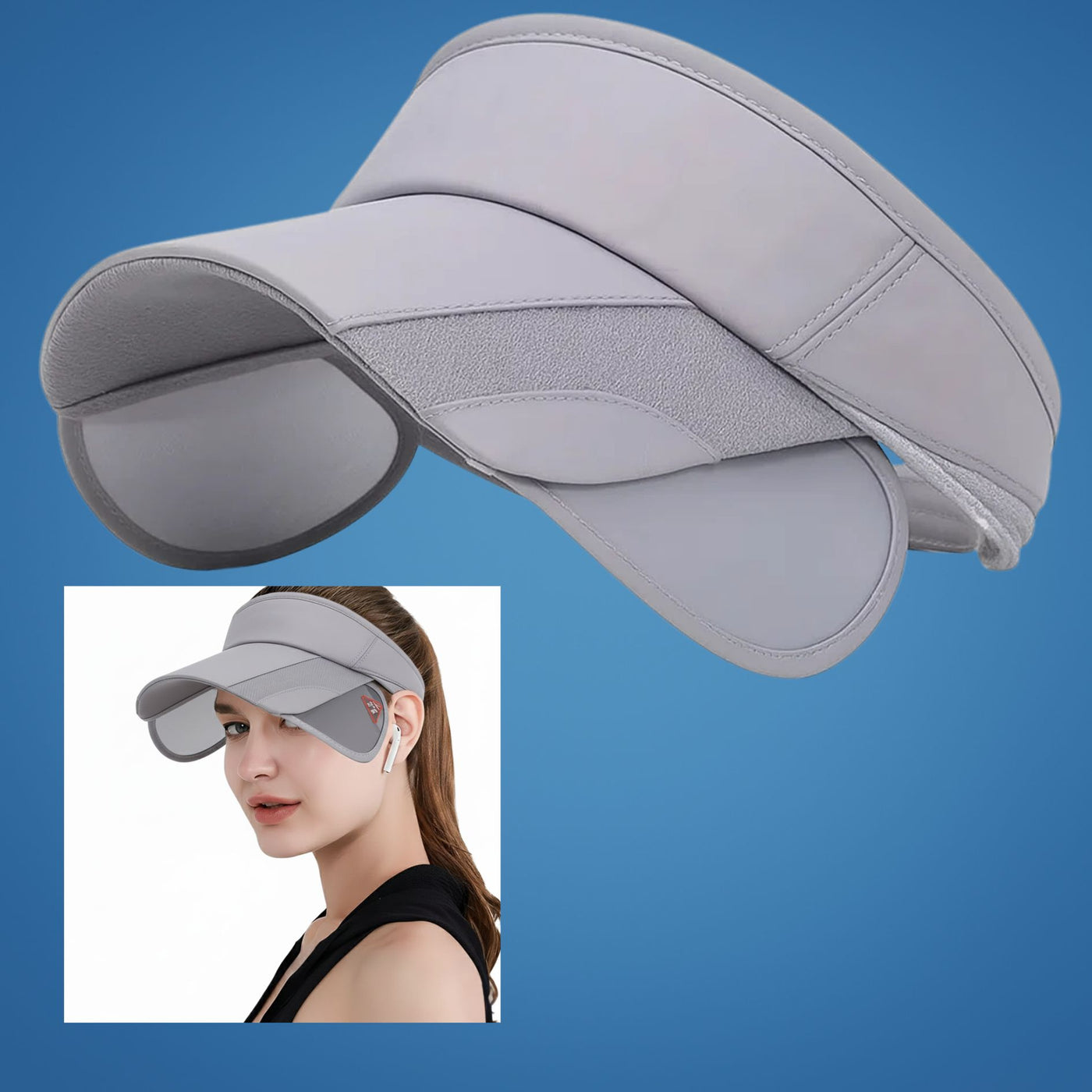 SunGuard | Sun Protection Visor Hat – Extendable Brim – Breathable Mesh – Lightweight UV Shield for Outdoor Walking & Beach Comfort