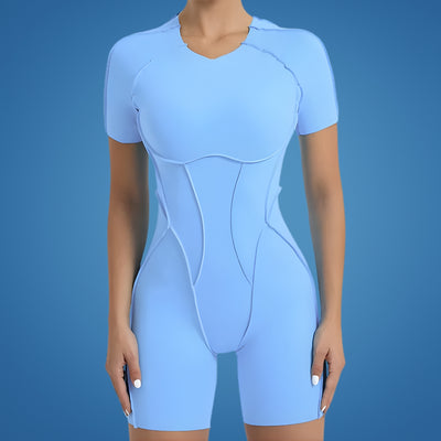 FitFlair | Women’s Workout Jumpsuit – Breathable Backless One-Piece – Stretch Fit Boosts Comfort Confidence Freedom for Gym & Athleisure