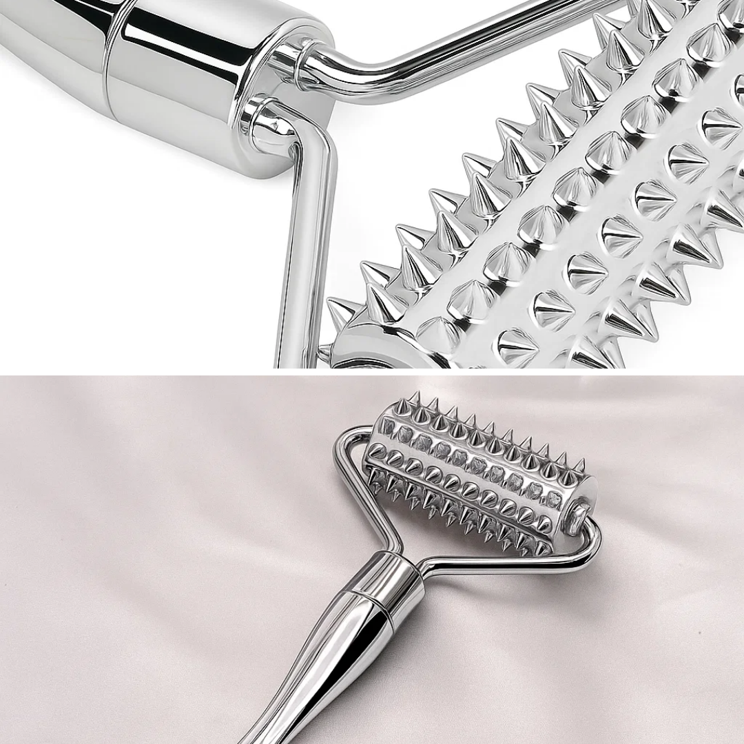 Relaxura | Acupuncture Massage Roller – Stress Relief – Stainless Steel – Improves Circulation – Muscle Pain Relief – Home Spa Self-Care