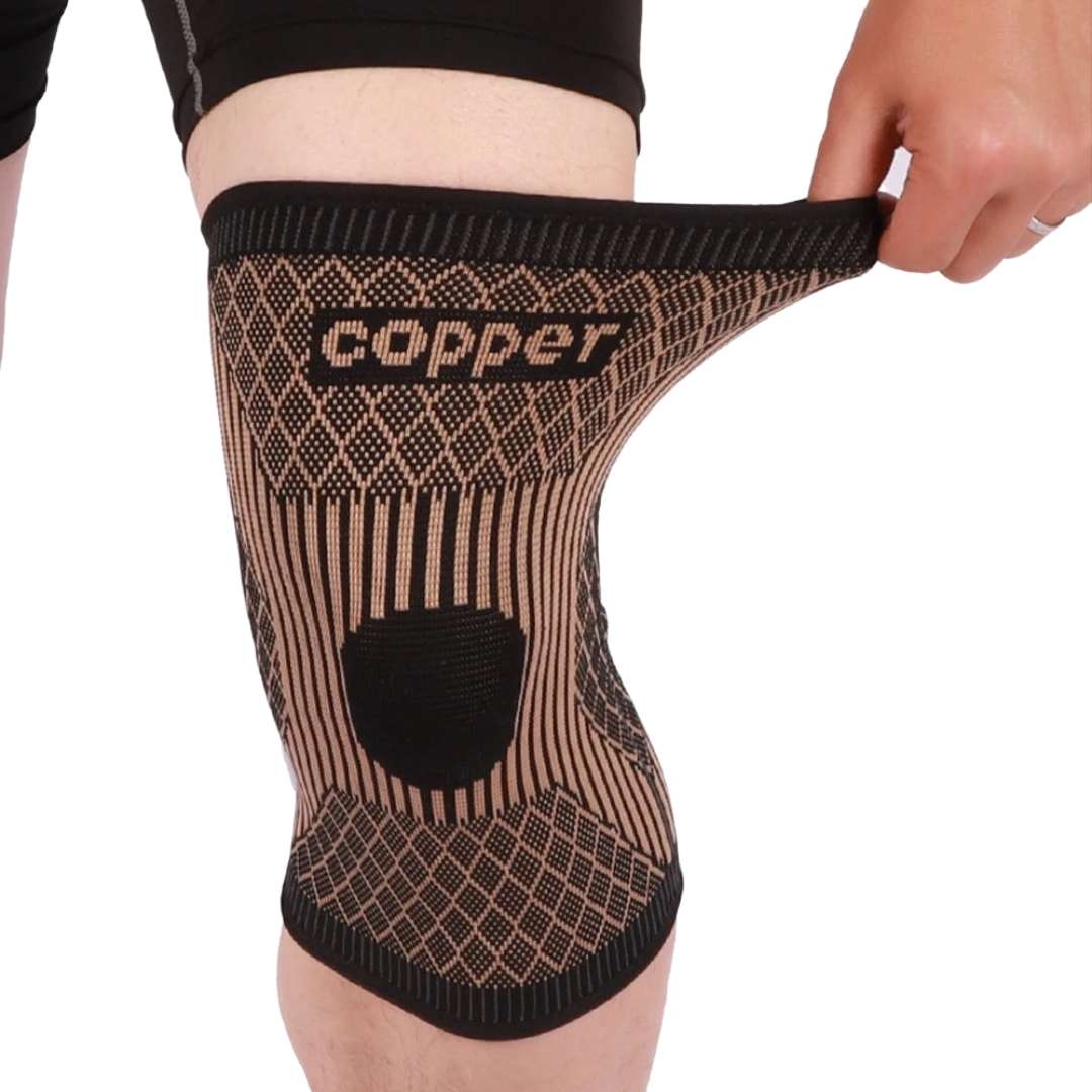 CopperFlex Knee Compression Sleeve | for Pain Relief - Support - Mobility - perfect for Athletes, Arthritis, Seniors, and Injury Recovery