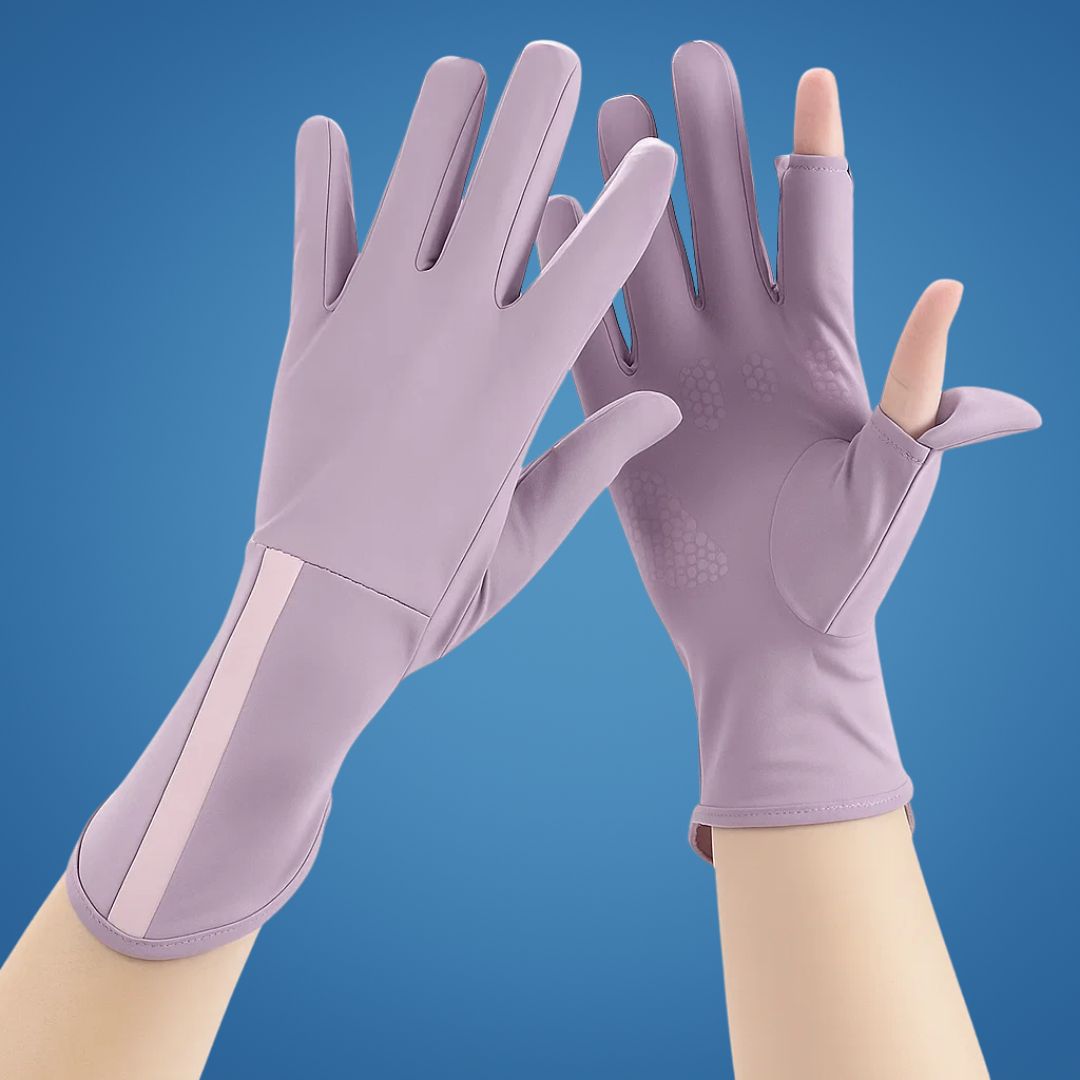 SunGuard | UV Protection Gloves – Breathable Cooling Fabric – Open Finger Touchscreen – Lightweight Comfort – Outdoor Driving & Cycling