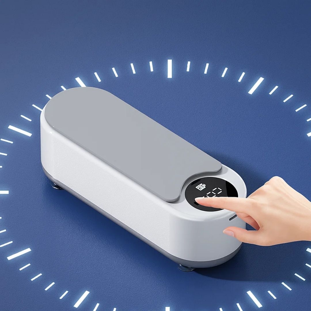 PureWave | Ultrasonic Cleaner – USB Rechargeable – 450 ML Tank – Deep Clean Removes Dirt Safely – For Glasses Jewellery Dentures at Home