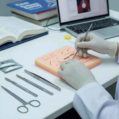 SuturePro | Suture Practice Pad – Realistic 3-Layer Silicone – Compact & Reusable – Medical Student Trainer for Confident Skill Practice