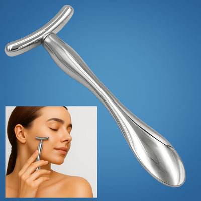 LiftGlow | Face & Eye Massager Tool – Lifts Skin & Reduces Puffiness – Hygienic Scoop-End Design – Portable Daily Anti-Ageing Skincare