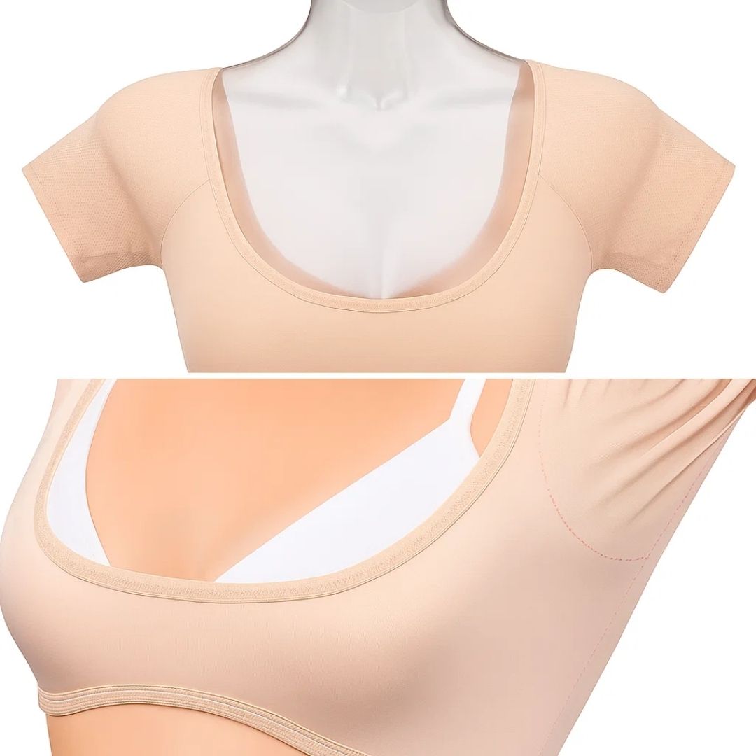 InvisiDry | Underarm Sweat Pad – Prevent Sweat Stains – Discreet Breathable Cotton Insert – Keep Clothes Fresh & Women Confident Daily