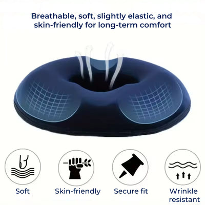 SitRelief | Donut Seat Cushion – Tailbone & Haemorrhoid Relief – Memory Foam – Washable Cover – Office, Travel, Postpartum Use