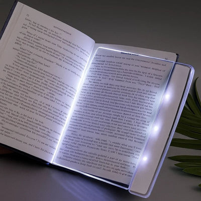 PageGlow | Flat LED Book Light – Glare‑Free Full‑Page Illumination – Slim Portable Design – Eye‑Care for Travellers & Bedtime Readers