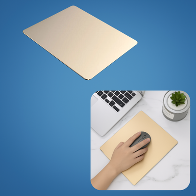 AlumaGrip | Aluminium Mouse Pad – Precision Glide – Rigid Aluminium – Non-Slip Stability – Durable Easy-Clean Surface – Work & Gaming Use
