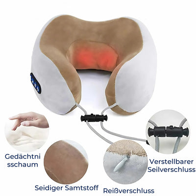 Eleviva | U-Shaped Neck Massager – Travel Pillow with Memory Foam – Elevation – Back Support – Snoring – Legs – Relaxation