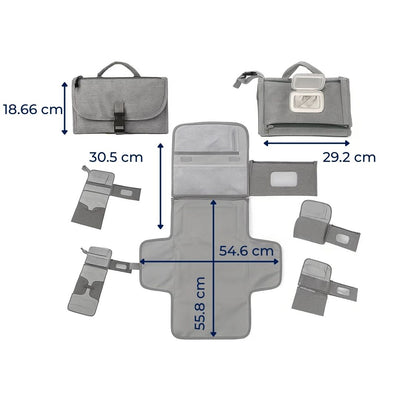 NappyEase | Portable Changing Mat – Waterproof – Foldable with Pockets – Easy Clean Comfort – Stress-Free Travel for Parents & Babies