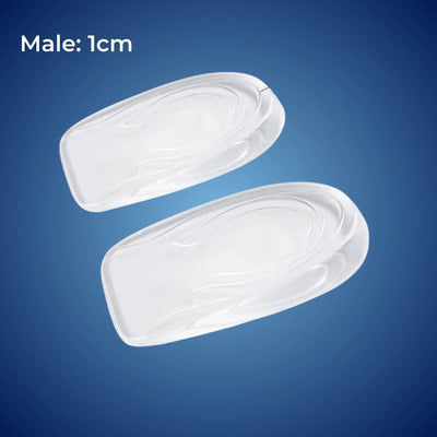 LiftComfort Silicone Gel Heel Lifting Inserts | Height Increase - Pain Relief for Plantar Fasciitis - Shock Absorption - Better Posture