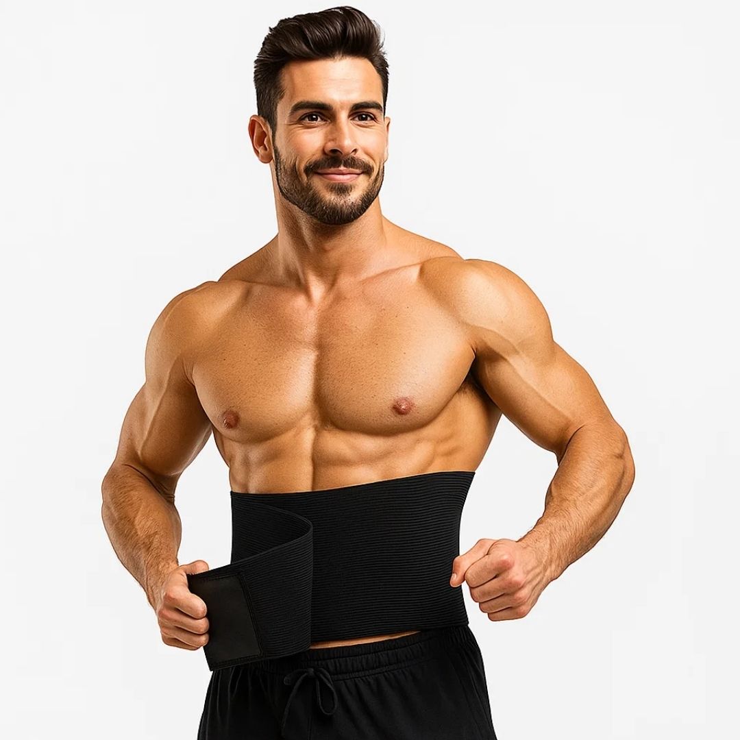 CoreFlex | Men’s Waist Trainer – Adjustable Compression Wrap – Breathable Fabric – Ideal for Workouts and Daily Wear