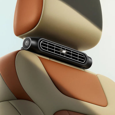 CoolDrive | USB Car Seat Cooling Fan – Adjustable 3‑Speed – Quiet USB‑Powered – Velcro Headrest Clip for Drivers Passengers Pets