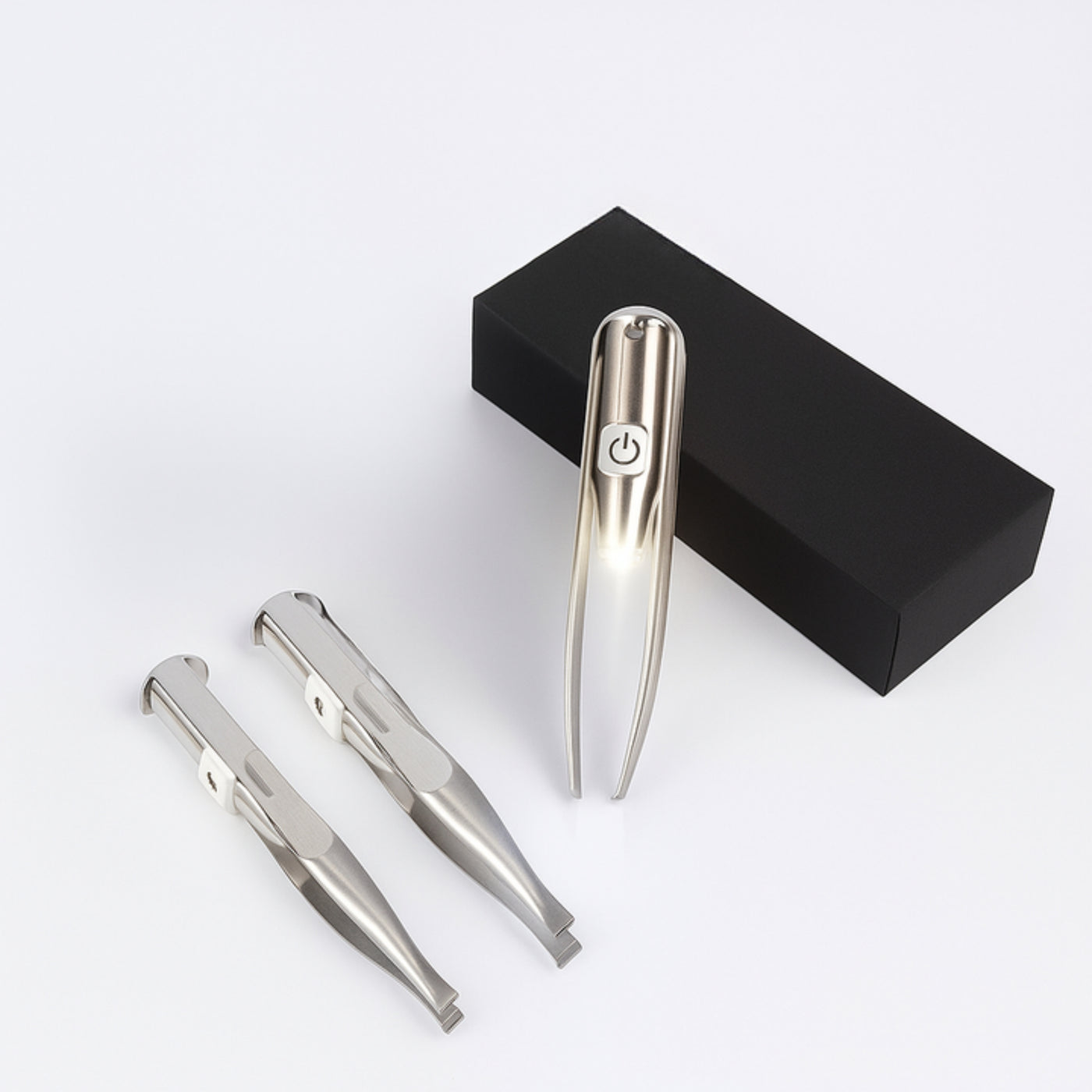 BrowSure | Eyebrow Tweezers – Rust-Resistant Stainless Steel – LED Light Precision Grip – Long-Lasting At-Home Grooming