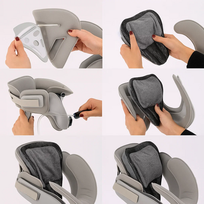AlignRelief | Cervical Traction Collar – Instant Neck Pain Relief – Adjustable Inflatable Cushion – Improves Posture – Home & Office Use