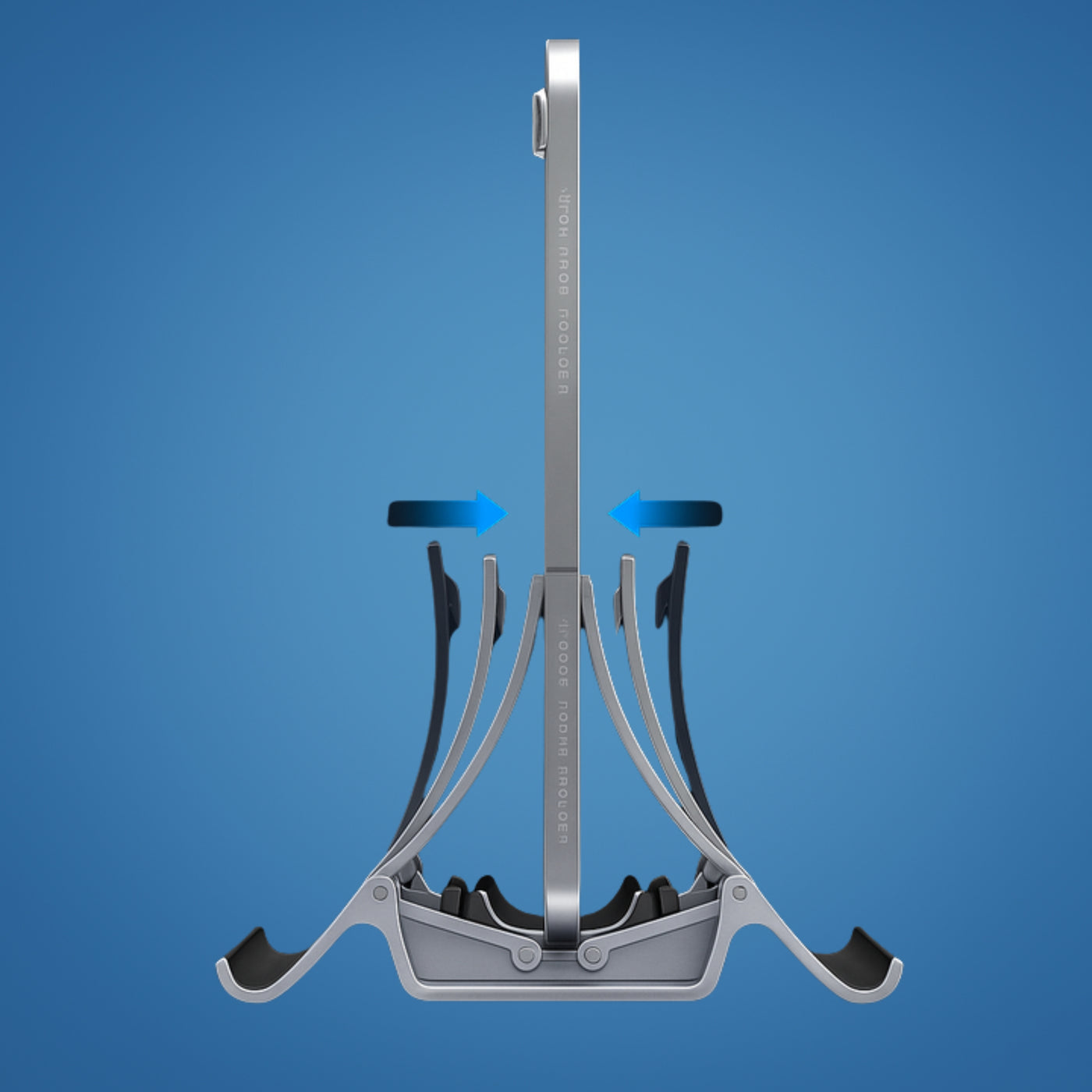 Deskform | Vertical Laptop Stand – Adjustable Aluminium Design – Space-Saving Cooling Holder for Workstations