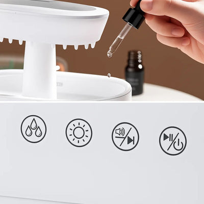 AuraMist | Humidifier Diffuser – Dry-Air Relief – Quiet LED Night Light – Soothe Skin & Breathing – Calm Relaxing Sleep for Home & Bedroom