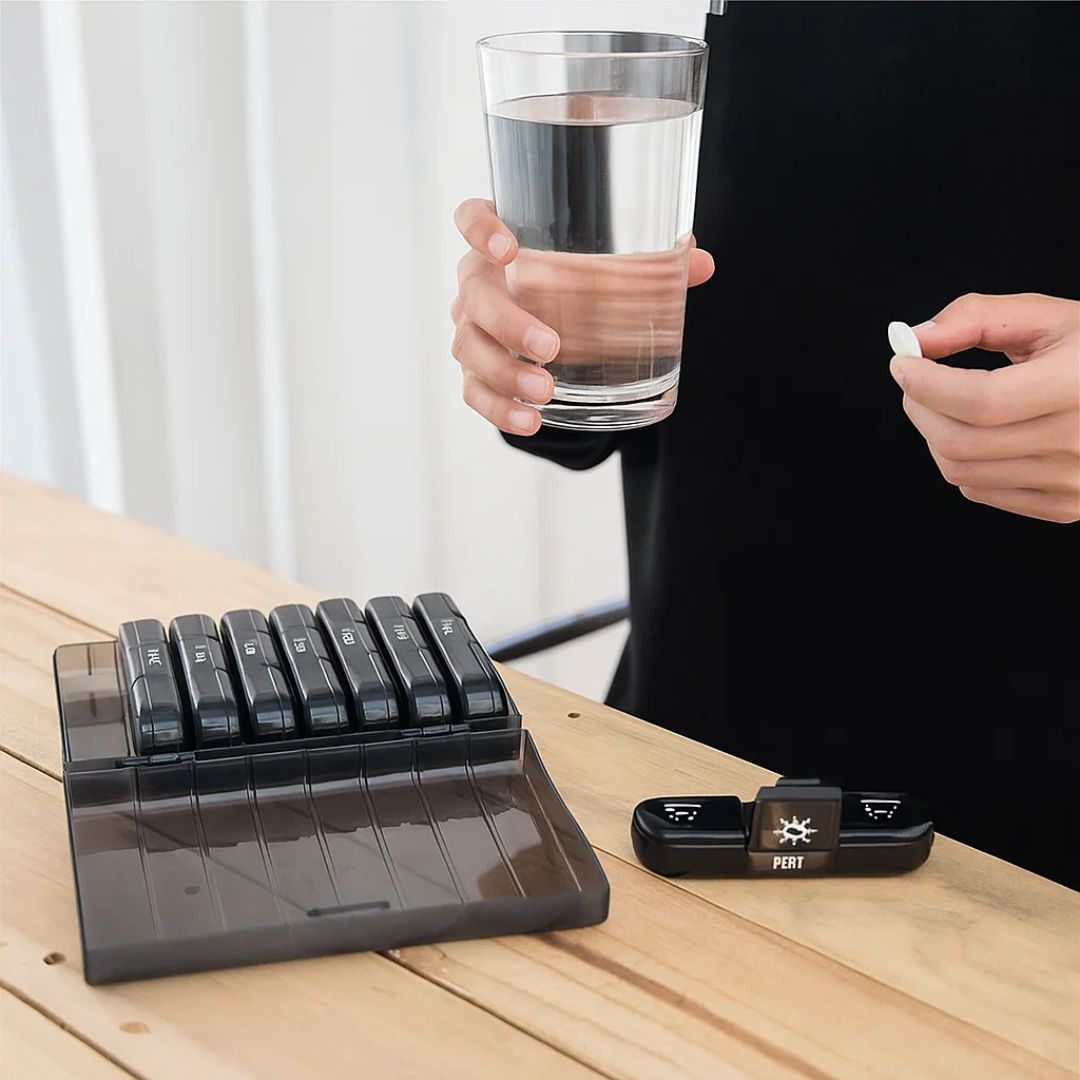 MediTrack | Weekly Pill Organizer – Improves Medication Adherence - Easy‑Open Large Compartments – BPA‑Free Durable – Travel & Seniors