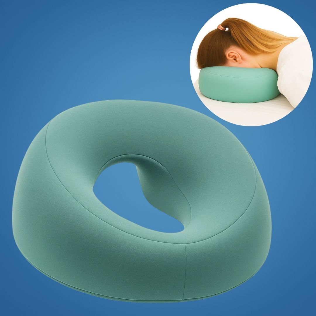 FaceEase | Face‑Down Pillow – Pressure Relief Support – Contoured Memory Foam – Ideal for Massage Beauty & Stomach Sleeping