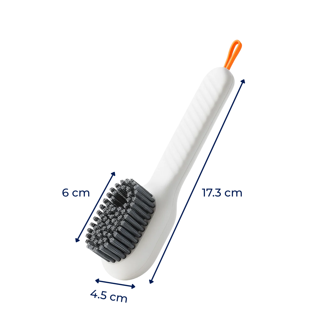 CleanStride | Trainer Cleaning Brush – Built-in Soap Dispenser – Soft Non-Scratch Bristles – Quick Shoe Cleaning – Protects Delicate Materials