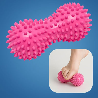 FlexiRelief | Peanut Massage Roller – Deep Tissue Muscle Relief – Firm Spiky Dual-Ball Design – Faster Recovery for Active Lifestyle