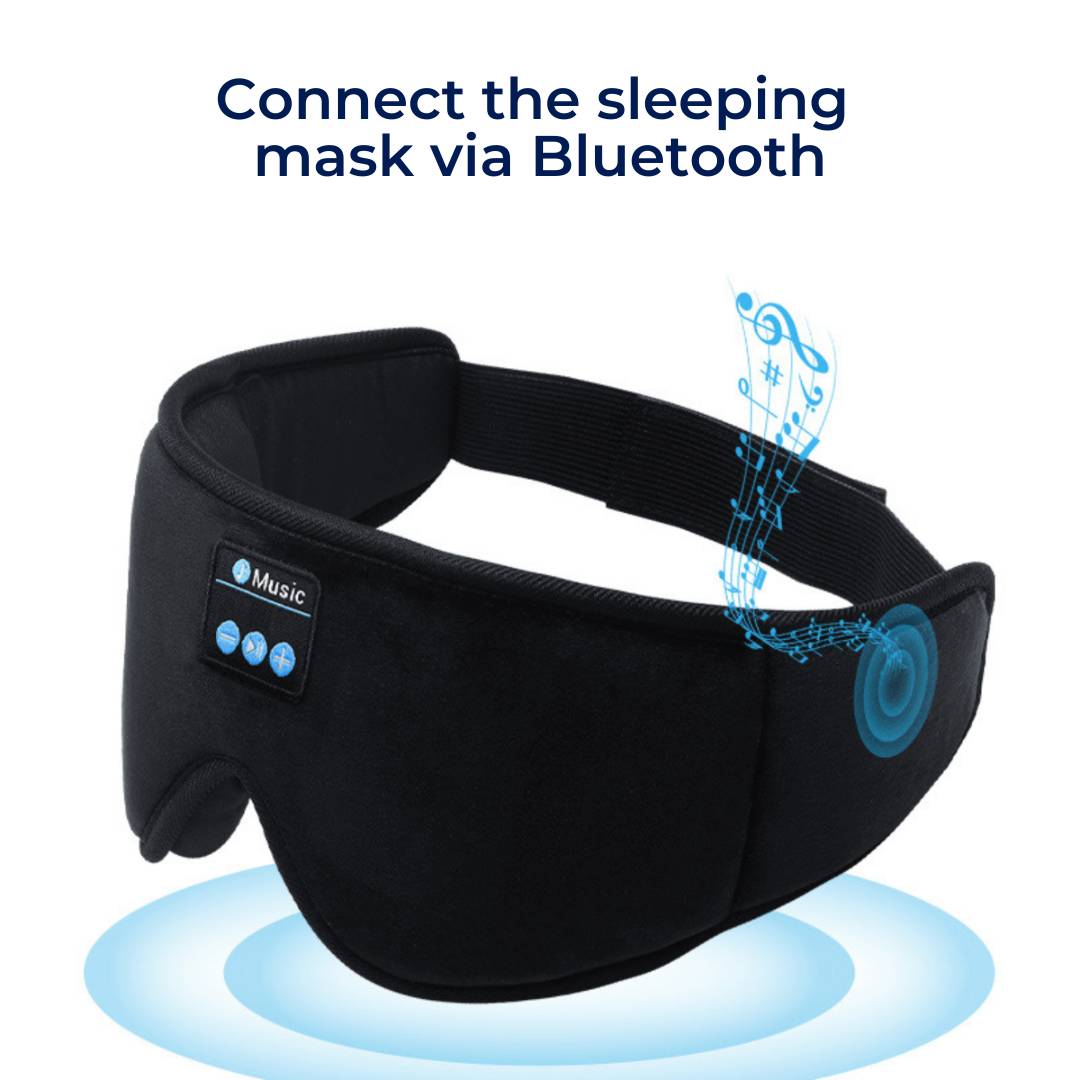 DreamSounds Bluetooth Sleeping Mask with Built-in Headphones | for Travel - Meditation - Light Blocking Comfort