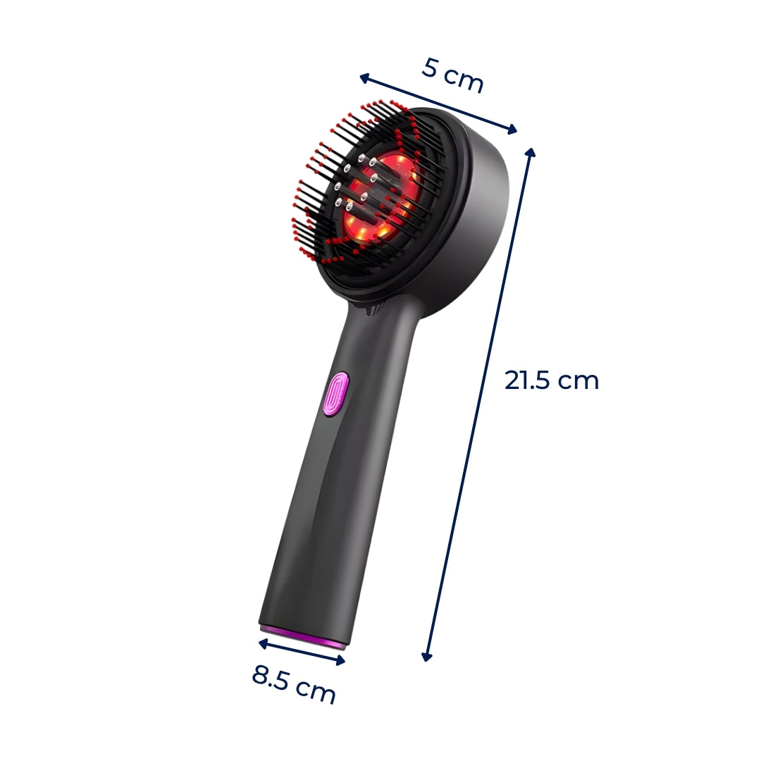 RootRevive | Hair Growth Scalp Massage Brush – Red-Light Therapy – Rechargeable Hand-Held – Boosts Density for Thinning Hair – ThickerGrowth