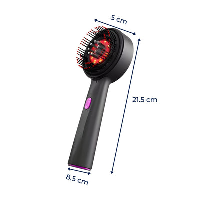 RootRevive | Hair Growth Scalp Massage Brush – Red-Light Therapy – Rechargeable Hand-Held – Boosts Density for Thinning Hair – ThickerGrowth