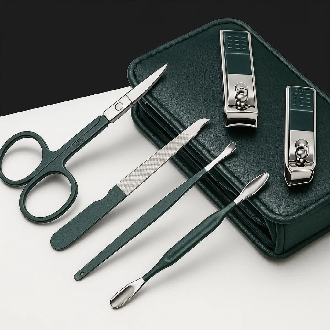 NailEase | 6‑Piece Nail Care Kit – Precise Nail Trimming – Durable Stainless Steel – Compact Design – Ideal for Travel, Home & Everyday Grooming