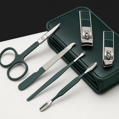 NailEase | 6‑Piece Nail Care Kit – Precise Nail Trimming – Durable Stainless Steel – Compact Design – Ideal for Travel, Home & Everyday Grooming